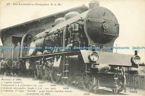 R599505 Les Locomotives Francaises Machine No 6001 F Fleury