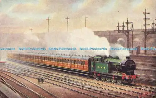 R599511 G N R Lokalzug verlässt King Cross Lokomotive Verlag