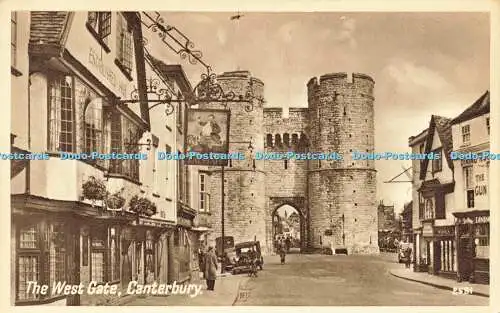 R599524 Canterbury The West Gate Photo Precision English Series