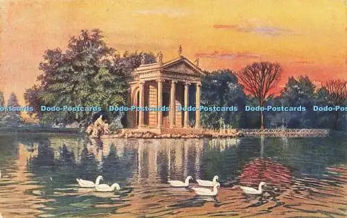 R599528 Roma Villa Umberto I Giardini del Lago Tempietto T A M 1921