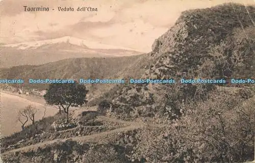 R599662 Taormina Veduta dell Etna G Attanasio 1914