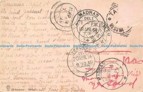 R599662 Taormina Veduta dell Etna G Attanasio 1914