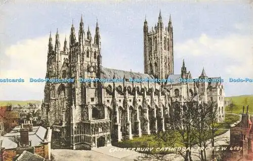 R599808 Canterbury Cathedral from S W Valentine Collo Colour 1959