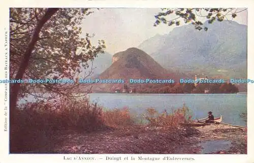 R599912 Lac d Annecy Duingt et la Montagne d Entrevernes Compagnie des Bateaux a