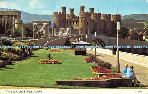 R599916 Conwy The Castle and Bridges E T W Dennis Photocolour 1980