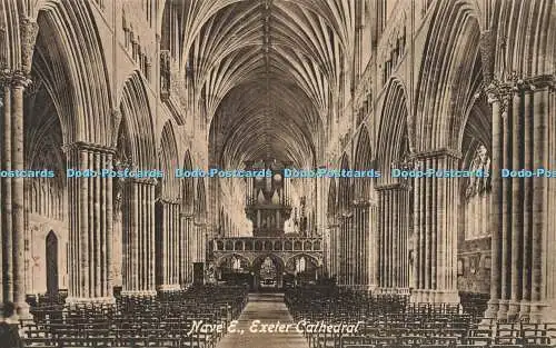 R599921 Exeter Cathedral Nave E Valentines Serie