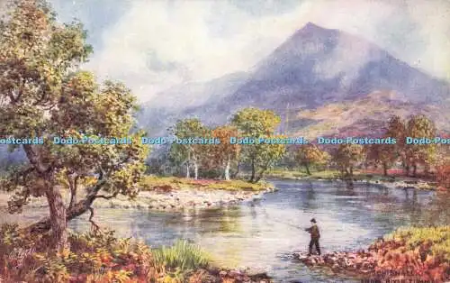 R600031 Bonnie Scotland Perthshire Schiehallion from River at Tummel Tuck Oilett