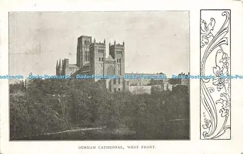 R600245 Durham Cathedral West Front 1904