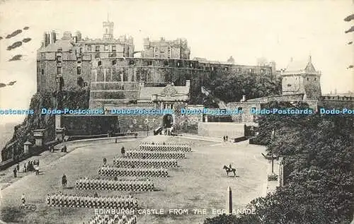 R600264 Edinburgh Castle aus der Esplanade Valentine Bromotype Serie 1924