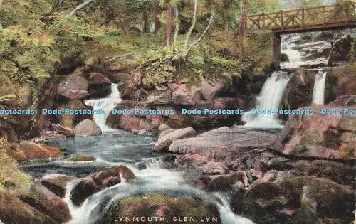 R600356 Lynmouth Glen Lyn Davidson Bros Photo Color Series No 7047 1905