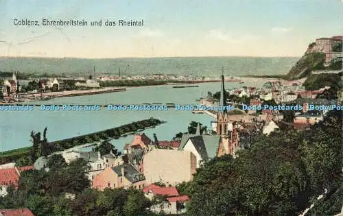 R600439 Koblenz Ehrenbreitstein und das Rheintal Fritz Gutmann 1910