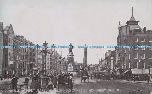 R600488 Dublin O Connells Street and Bridge zeigt O Connells Monument G D und