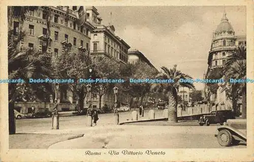 R600531 Roma Via Vittorio Veneto A Scrocchi Milano 1942 XX