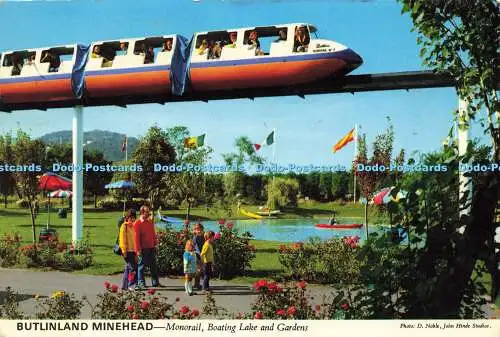 R600532 Butlinland Minehead Monorail Boating Lake and Gardens D Noble Hinde 1977