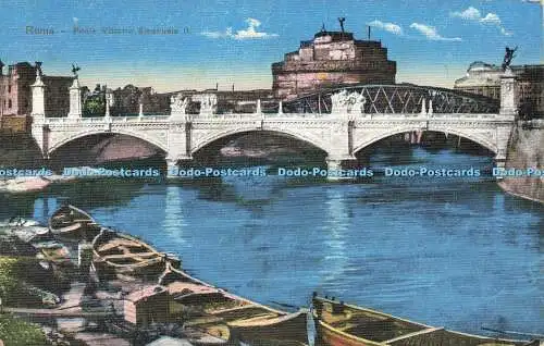 R600611 Roma Ponte Vittorio Emanuele II Visto Rev Stampa Milano 4391 E V R