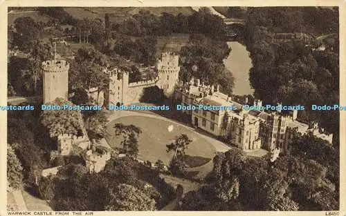 R602465 Warwick Castle from Air L6450 Photochrom