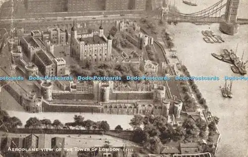 R600971 Flugzeug Blick auf Tower of London 571 Photochrom 1923