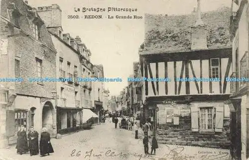 R602488 La Bretagne Pittoresque 2502 Redon La Grande Rue La Bretagne A W 1904