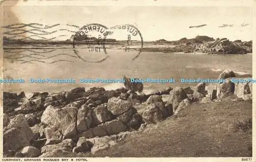 R601045 Guernsey Grandes Rocques Bay and Hotel 84611 1947 Photochrom
