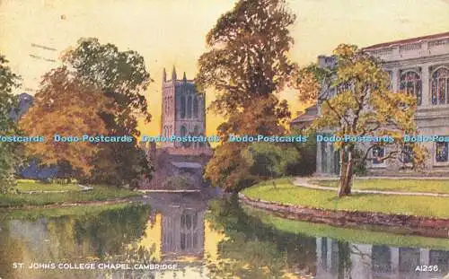 R602625 St Johns College Chapel Cambridge A1256 Kunstfarbe E W H Valentines 1946