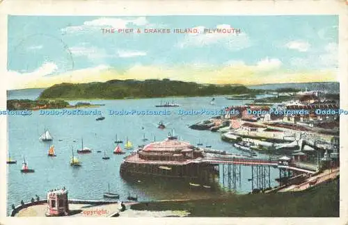 R601178 Pier and Drakes Island Plymouth D and D 1905