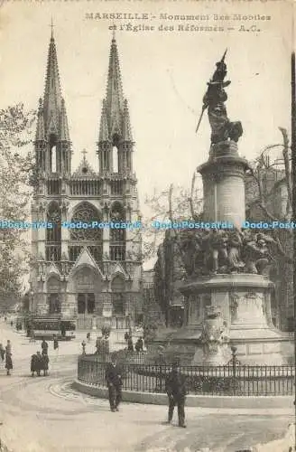 R604867 Marseille Monument des Mobiles et l Eglise des Reformes A C 1919