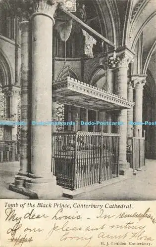 R604897 Canterbury Cathedral Tomb of the Black Prince H J Goulden 1904