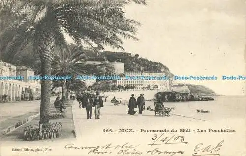 R602725 466 Schöne Promenade du Midi Les Ponchettes Giletta 1903