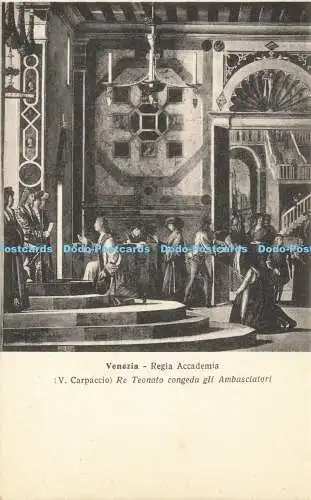 R604912 Venezia Regia Accademia Re Teonato Congeda gli Ambasciatori V Carpaccio