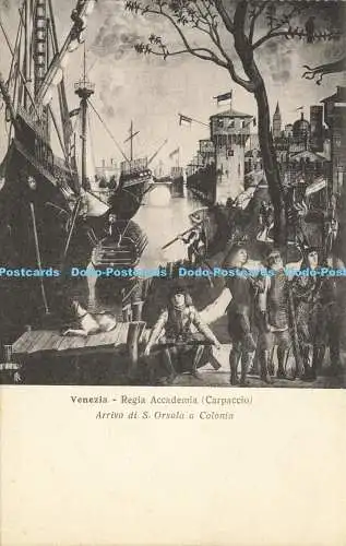 R604916 Venezia Regia Accademia Arrivo di S Orsola a Colonia Carpaccio Fot Ander