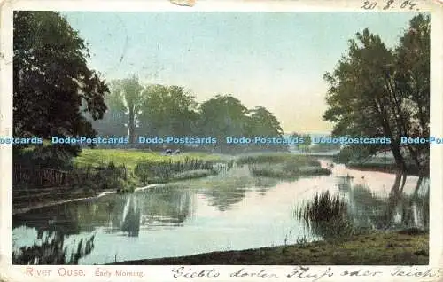 R602850 River Ouse Early Morning Autochrom Pictorial Stationery Peacock Brand 19