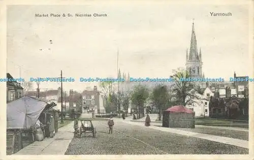 R602855 Market Place and St Nicholas Church Yarmouth Stewart and Woolf Series 27