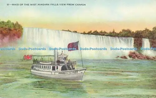 R602883 31 Maid of Mist Niagarafälle Blick von Kanada Harris Litho Arme von Kana