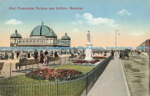 R609748 Rhyl Promenade Pavillon und Soldatendenkmal