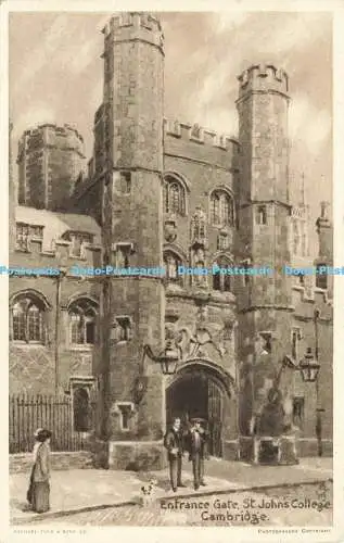 R605098 Cambridge St John College Eingangstor Tuck Fotogravur Nr. 4322