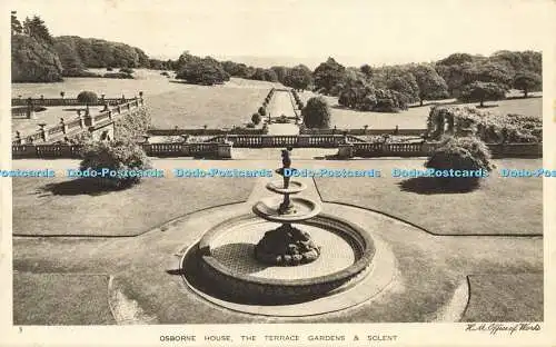 R602958 3 Osborne House Terrace Gardens and Solent H M Office of Works Vandyck P