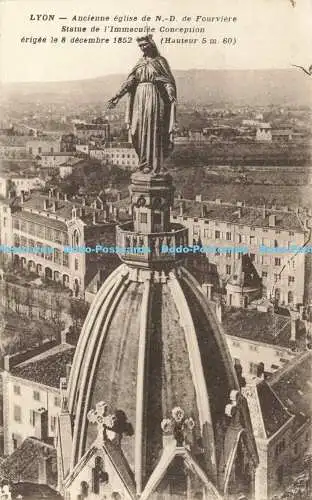 R607721 Lyon Ancienne Eglise de N D de Fourviere Statue de l Immaculee Conceptio