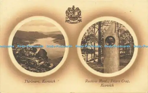 R601500 Keswick Thirlmere Ruskins Mont Friars Crag Keswick Valentines Serie 191