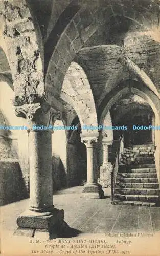 R605168 Mont Saint Michel Die Abteigruft des Aquilon XII th age l Abbaye