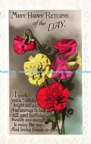 R607767 Viele Happy Returns of the Day Ich wünsche Ihnen einen Geburtstag hell und schwul RP 19
