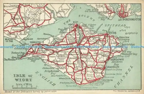 R601546 Isle of Wight Ordnance Survey Mappa G Dean