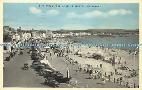 R609874 Weymouth The Esplanade Looking North E T W Dennis Photoblue 1961