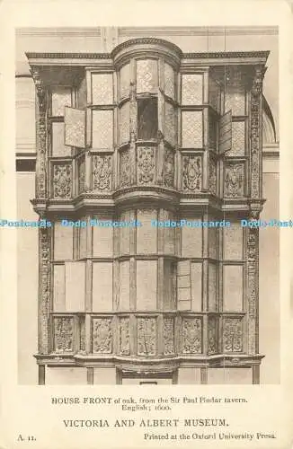 R607789 Victoria and Albert Museum House Front of Oak from the Sir Paul Pindar T