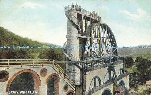 R601596 Laxey Wheel I M Davidson Bros Photo Color Series No 7003 1905