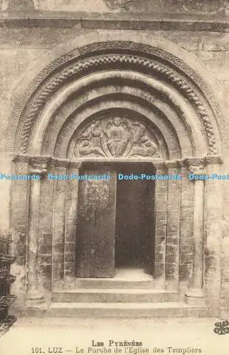 R607826 Les Pyrenees Luz Le Porche de l Eglise des Templiers Maurice Tesson