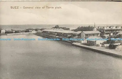 R607855 Suez Gesamtansicht von Terre Plein Kairo Postkarte Trust Serie 599