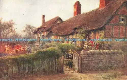 R601680 Anne Hathaways Cottage Stratford on Avon Salmon W W Quatremain