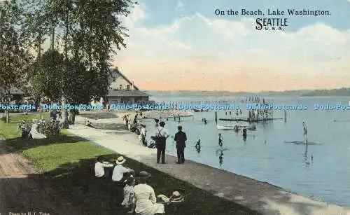 R607920 U S A Seattle Lake Washington On the Beach Lowman and Hanford C T Photoc