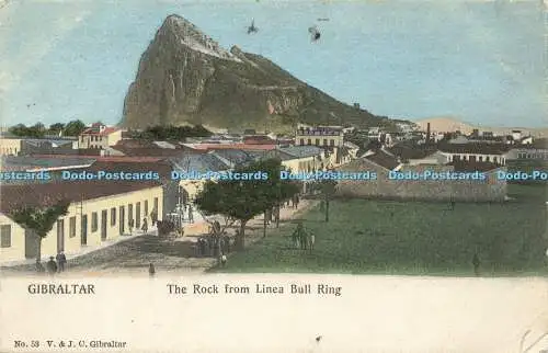 R607963 Gibraltar The Rock from Linea Bull Ring V and J C No 53