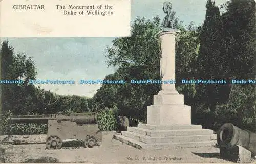 R607965 Gibraltar The Monument of the Duke of Wellington V and J C No 16